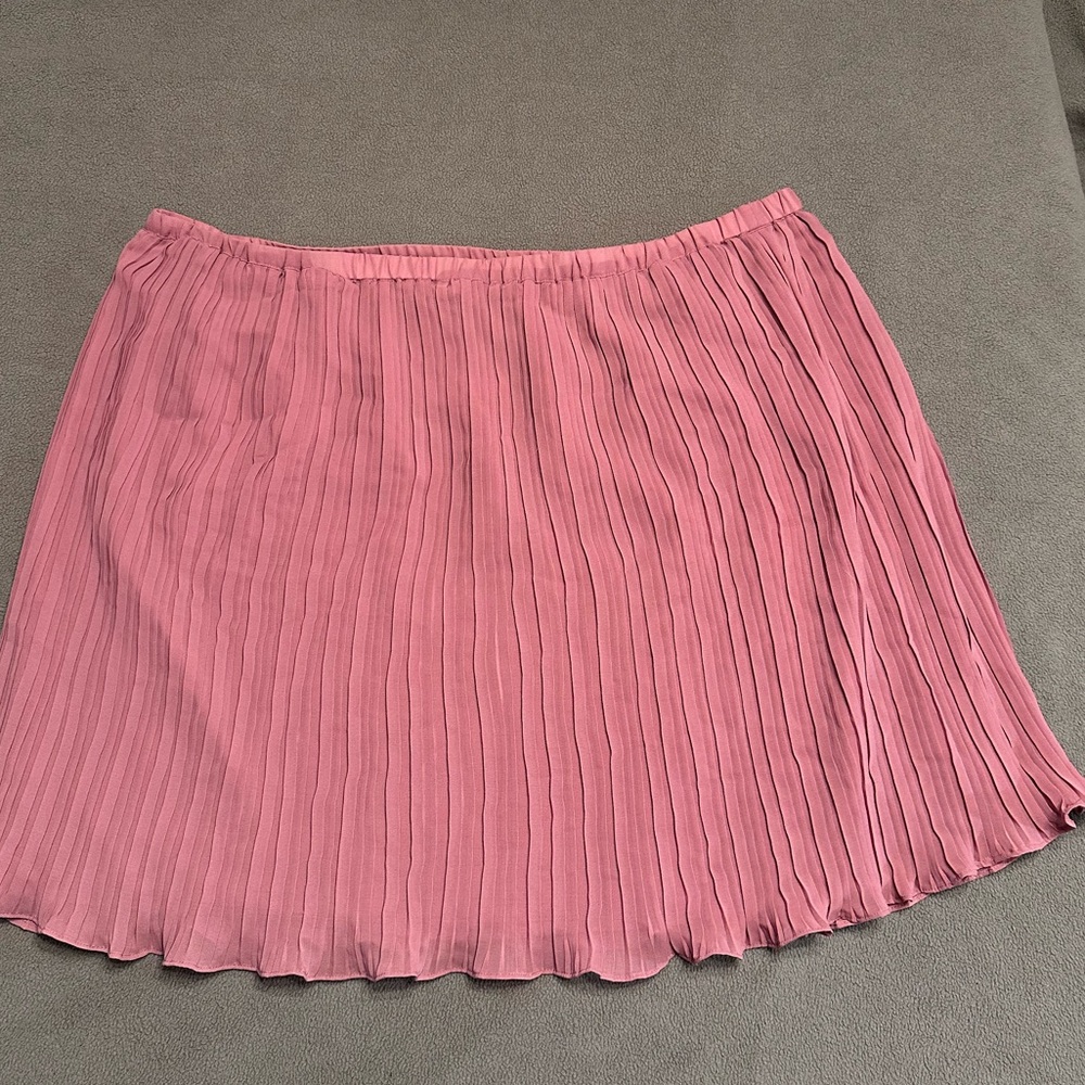 Pink ruffle pleated skirt - XL